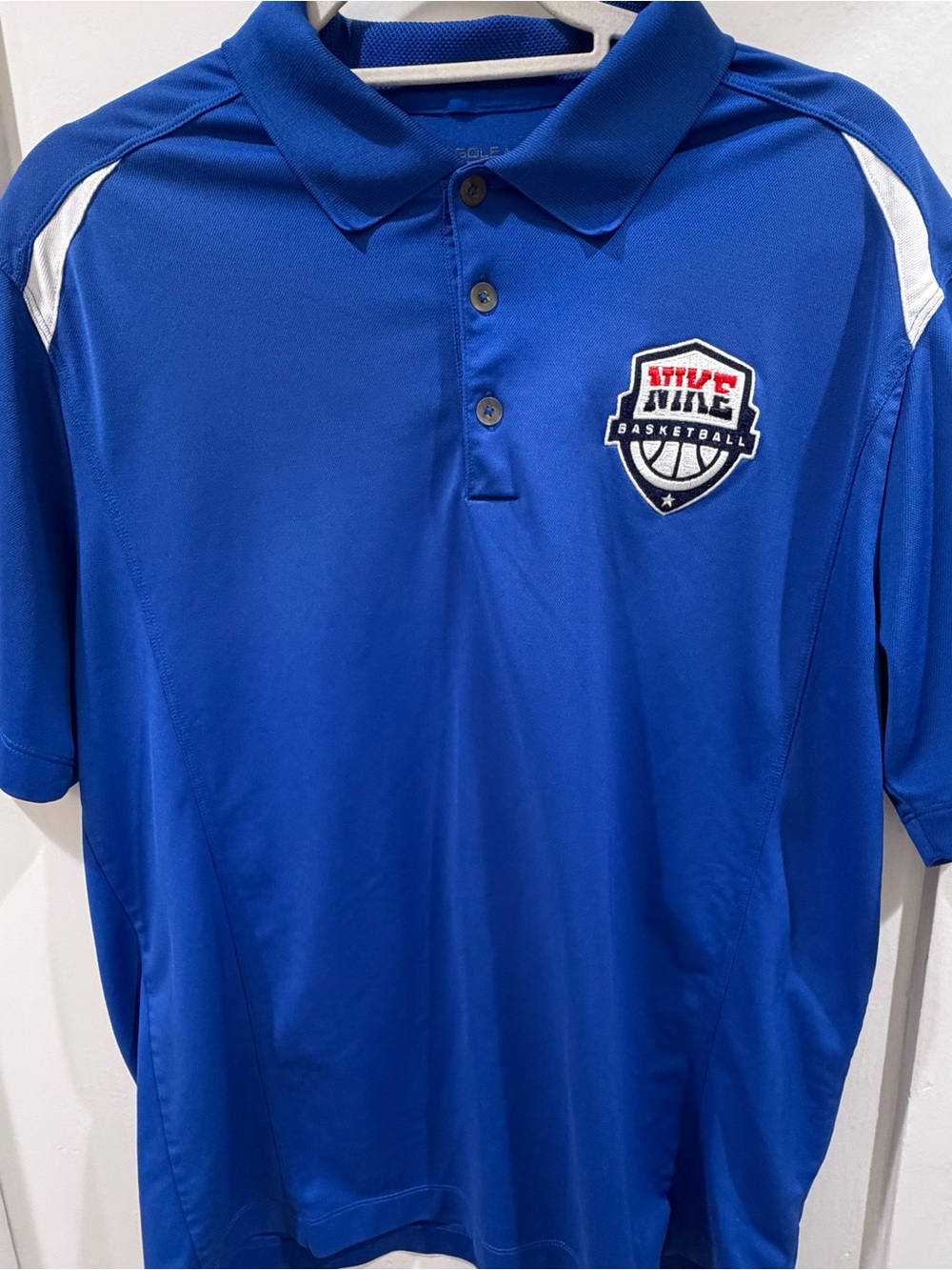 Nike Golf Dri Fit Blue USA Basketball Polo